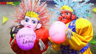 ONDEL ONDEL LOMBA TIUP BALON JUMBO ISI BUSA!!! - KEPOMPONG BALON - ONDEL ONDEL
