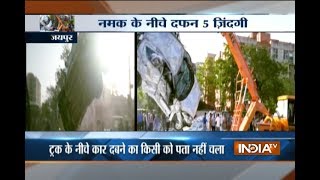 Rajasthan: Five killed as overloaded truck rolls onto car