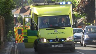 (Door Opens) ERS Medical & South Central Ambulance Service Emergency Ambulances - On Emergency Call