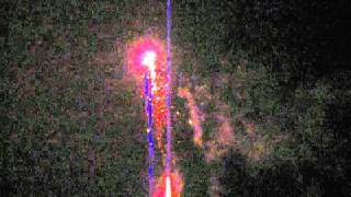 Feuerwerksbatterie explodiert