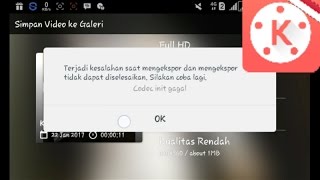 Cara mengatasi CODEC INIT FAILED di aplikasi KINEMASTER