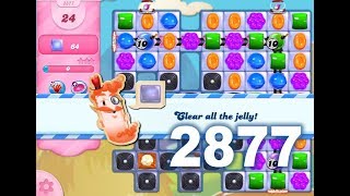 Candy Crush Saga Level 2877 (24 moves version, 3 stars, No boosters)