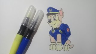 Гончик как нарисовать ЩЕНЯЧИЙ ПАТРУЛЬ / speed drawing Chase paw patrol