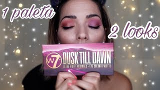 Dusk Till Dawn W7 - 1 paleta 2 looks - Noche ?- Maquillaje con clon Desert Dusk