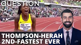 Thompson-Herah runs the second-fastest women's 100 meter ever