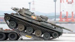 74式戦車をトレーラーへ積み込み - 陸上自衛隊第8師団 / Loading Type 74 Main Battle Tank to Trailer