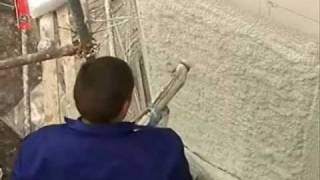 Нанесение теплой штукатурки UMKA