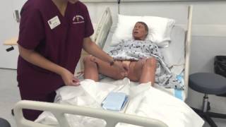Urinary catheter insertion female