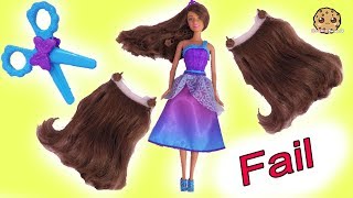Hair Extension Fail ! Long Hair Princess Barbie Toy Play Video