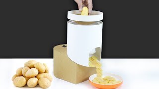 How To Make Potato Slicer Machine From Cardboard! DIY Potato Chips