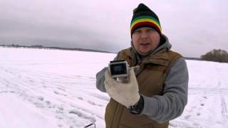 SJCAM 4000 съемки подо льдом в реке Волга