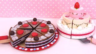 Gâteaux à découper Fraise Chocolat Toy Cutting Velcro Cakes Strawberry Chocolate