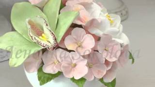 Букет, цветы, подарок, своими руками, ручная работа, handmade, рукоделие, розы, гортензия, пионы, ор