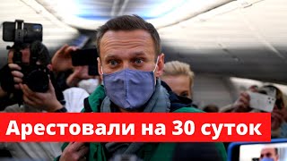 Алексея Навального арестовали на 30 суток