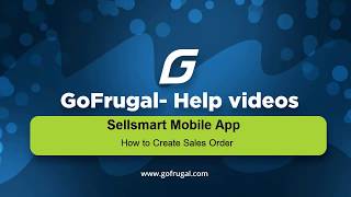 How to create a  sales order - GoFrugal SellSmart Mobile Billing App