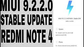 Miui 9.6.3.0 stable update in Redmi note 4 | new features |