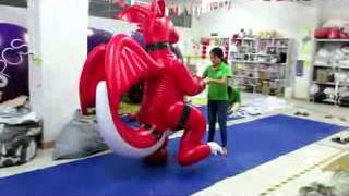 Inflatable Red Dragon Suit