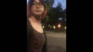 crossdresser public street walking transgender