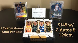 2017-18 Panini Cornerstones Basketball Hobby Box Break - 3 Hits & $145 Per Box - Release Day!