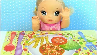 Куклы Пупсики НАКЛЕЙКИ С ЕДОЙ Мультик Для Самых Маленьких Мама и дочка Игрушки для девочек