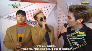 [ENG] 150206 Jonghyun Zion. T Crush interview - Music Bank