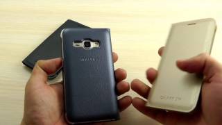 ОБЗОР: Оригинальный Чехол-Книжка Flip Wallet для Samsung Galaxy J1 SM-J120 2016 года
