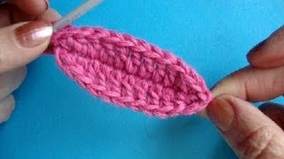 Как вязать листик крючком Урок 285 Сrochet leaf  Häkeln Stricken Blatt