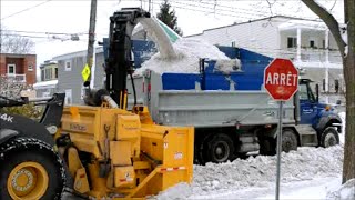 SNOW REMOVAL ACTION IN MONTREAL CANADA