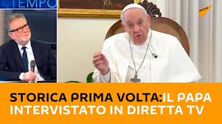 Storica prima volta: il #Papa intervistato in diretta TV
