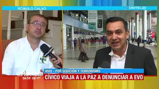 Cívico cruceño viaja a La Paz para ampliar su denuncia contra Evo Morales