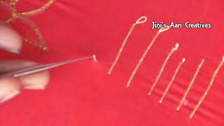 3 types of Aari knot || How to put aari knot in simple and easy method