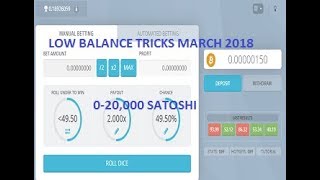 Bitsler Low Balance Tricks March 2018