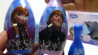 DISNEY FROZEN BOWLING SET ELSA, ANNA  OLAF TOYS UNBOXING 4K - toy for children