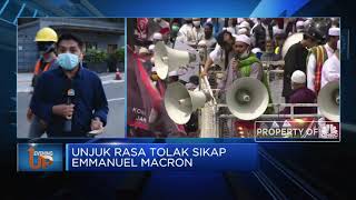 Unjuk Rasa Tolak Sikap Emmanuel Macron