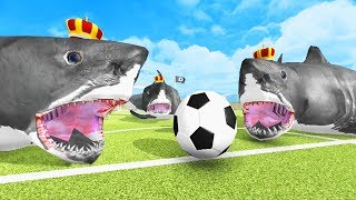 MEGA-MEGALODONES JUGANDO AL FUTBOL | BEAST BATTLE SIMULATOR