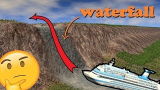 Can a ship go vertically up a waterfall?! [Challenge]