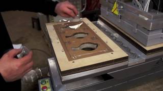 Вакуум формовочная машина валковый пресс приварка блистеров к картону (Vacuum forming equipment)