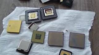 Обзор различных процессоров/ Cколько золота под платой ? CPU Scrap for Goldrecovery
