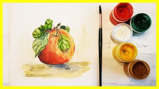 Рисуем Яблоко гуашью! Запись трансляции!
