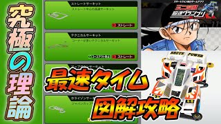 【超速GP】最速タイム理論 コースアウトとおさらば オフィシャル4コースのベストタイムで図解攻略【ミニ四駆超速グランプリ実況攻略動画】