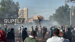 Sudan: Tear gas fired to disperse anti-military coup protesters in Khartoum