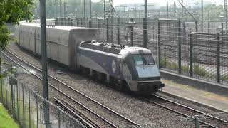 (HD) Eurotunnel Le Shuttle trains arriving at Folkestone - 13/7/13