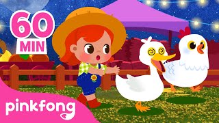 Cinco Animalitos Bailando Sin Parar y más | Animales de la Granja | Pinkfong Canciones Infantiles