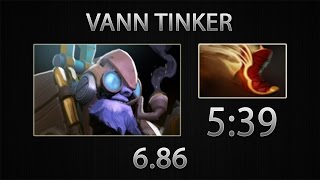 Dota 2 Tinker Fast Farm - vanN - Boots of Travel - 5:39 [6.86]