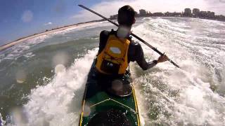 Surfing with Northern Light Greenland paddle