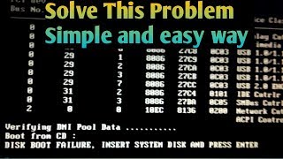 Disk Boot Failure Insert System Disk And Press Enter(FIX IT)