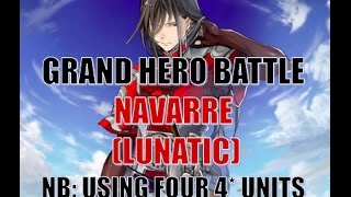 Fire Emblem Heroes Grand Hero Battle Navarre (Using 4 4* Heroes no Skill Inheritance)
