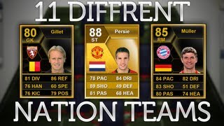 FIFA 13 - 11 DIFFERENT NATIONS TEAM "85 RATED BEAST TEAM" (Mission Impossible 12)