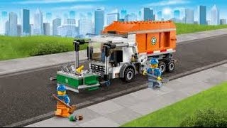 Playing with lego garbage truck