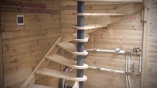 Сборка винтовой лестницы с деревянными ступенями своими руками